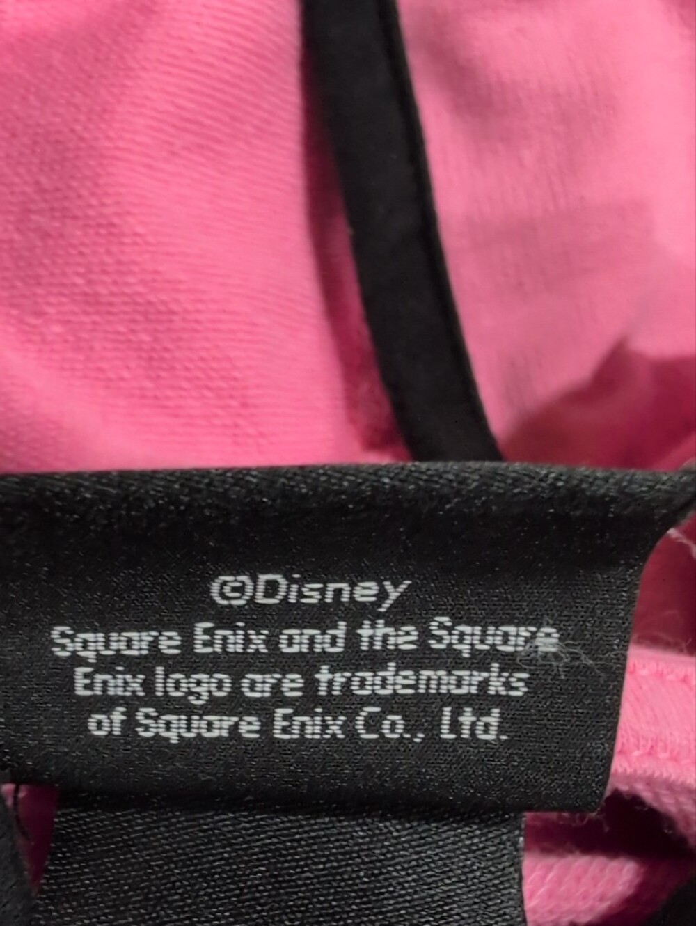 Disney Kingdom Hearts Pink & Black Sleeveless Hooded Sweatshirt - Picture 8 of 9